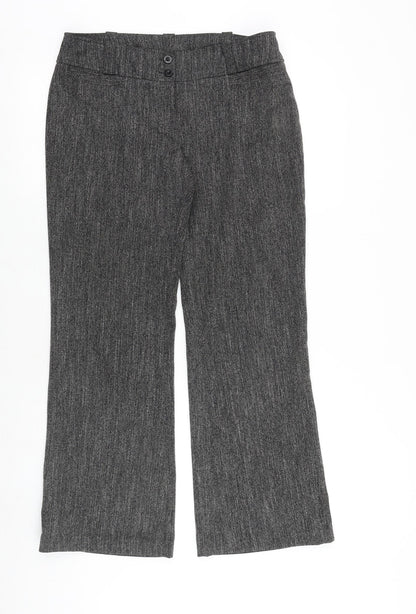 Womens UK Size 12 Dorothy Perkins Regular Fit Dress Pants Grey Trousers
