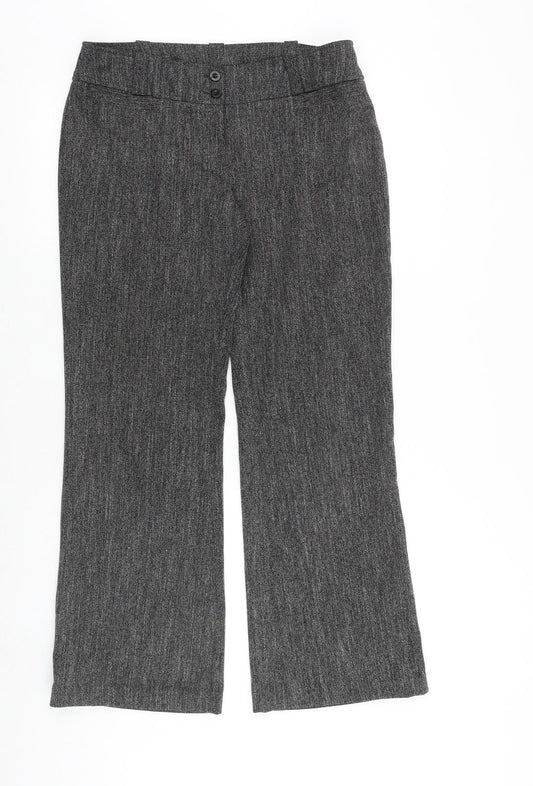 Womens UK Size 12 Dorothy Perkins Regular Fit Dress Pants Grey Trousers
