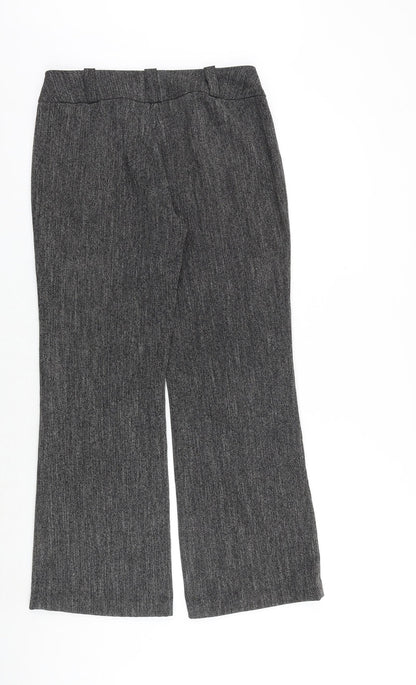 Womens UK Size 12 Dorothy Perkins Regular Fit Dress Pants Grey Trousers
