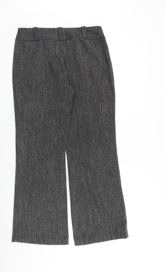 Womens UK Size 12 Dorothy Perkins Regular Fit Dress Pants Grey Trousers