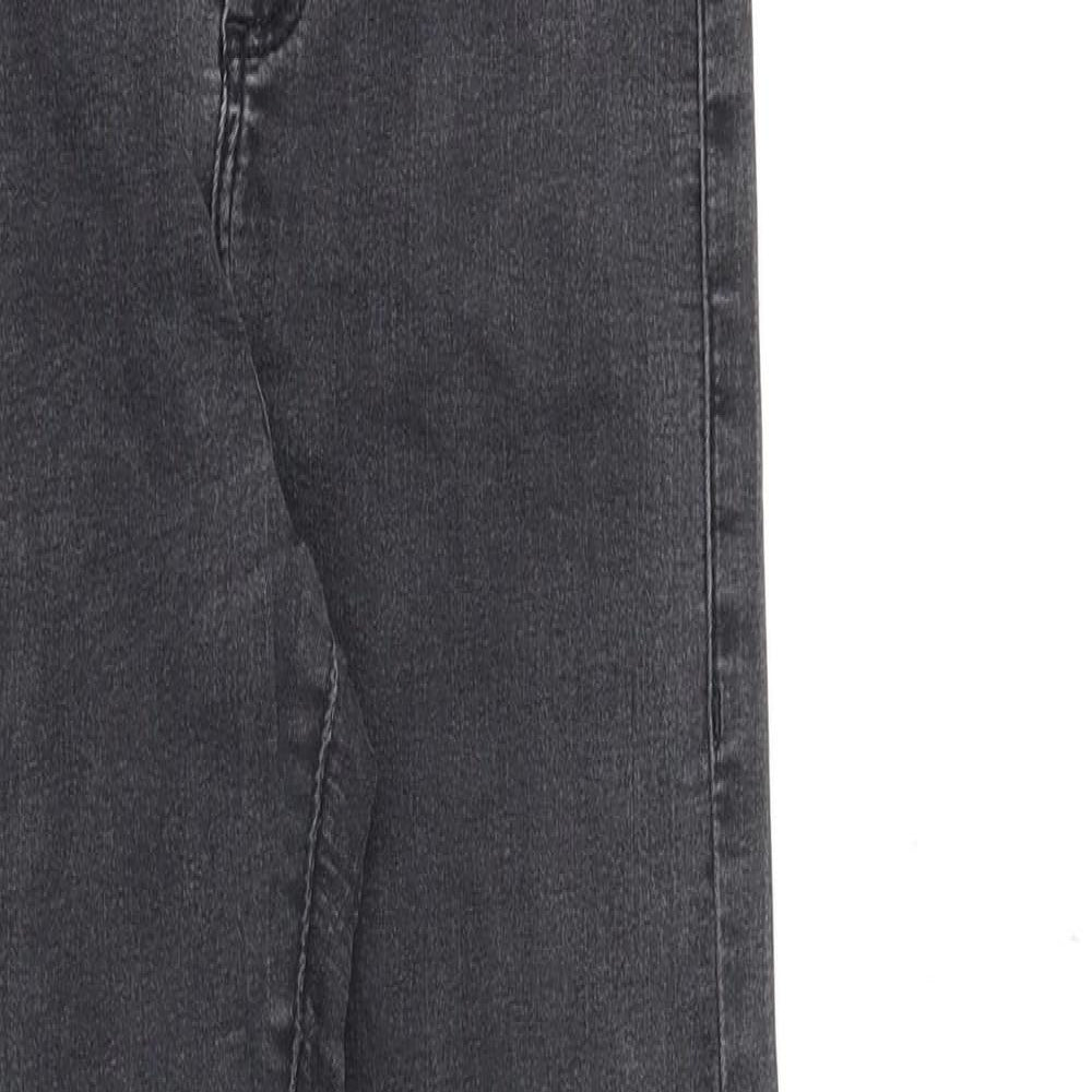 Topshop Womens Black Cotton Skinny Jeans Size 26 in Regular Zip