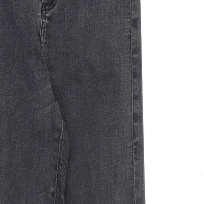 Topshop Womens Black Cotton Skinny Jeans Size 26 in Regular Zip
