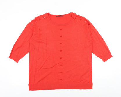 Womens UK Size 12 Bonmarché Red Pullover Jumper