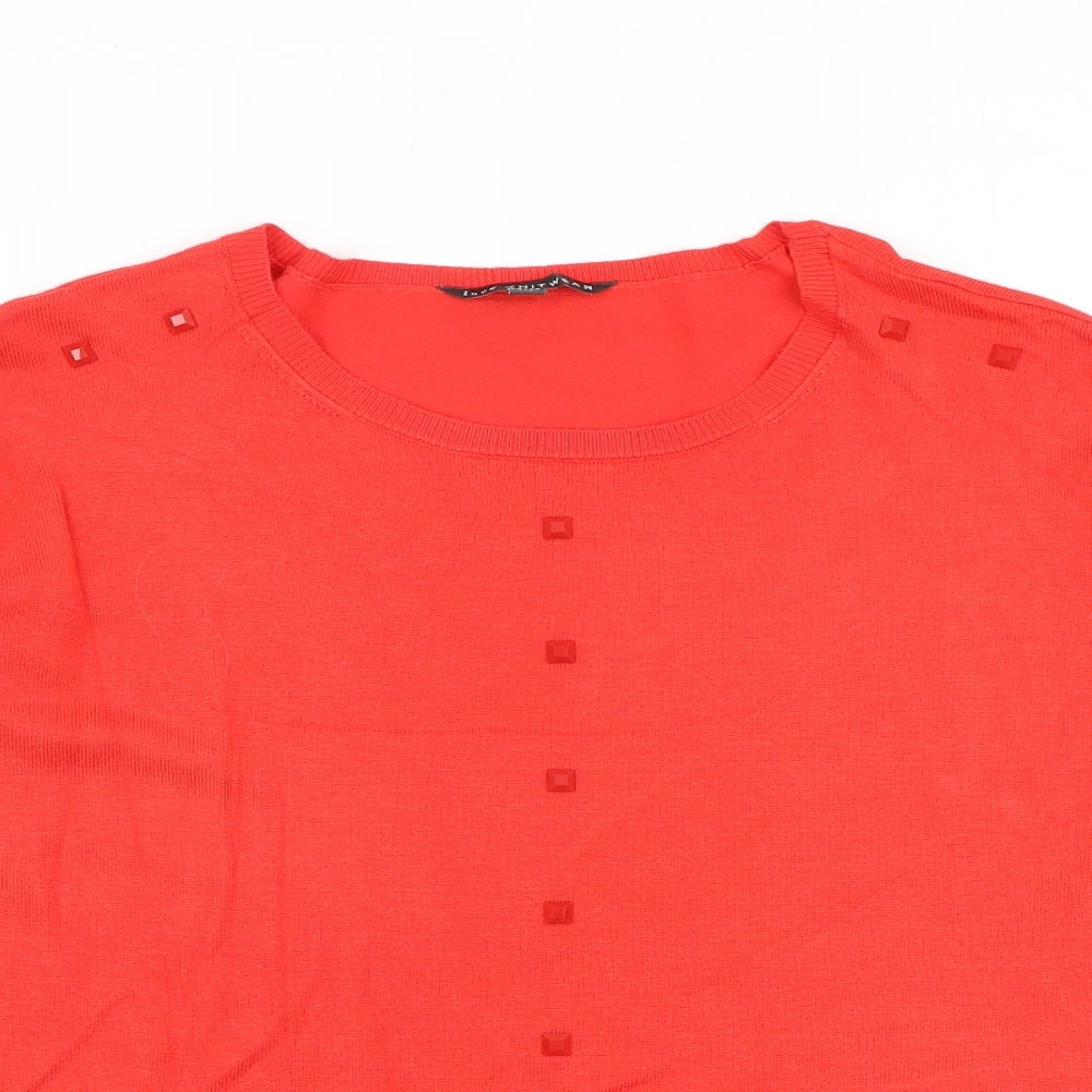 Womens UK Size 12 Bonmarché Red Pullover Jumper