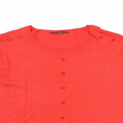 Womens UK Size 12 Bonmarché Red Pullover Jumper