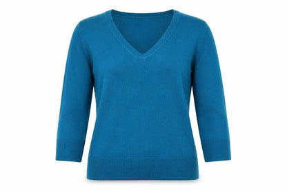 Womens UK Size M M&Co Blue Pullover Jumper
