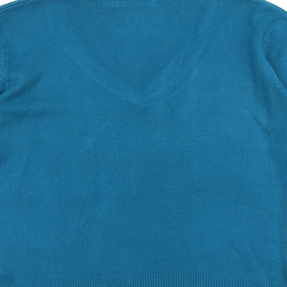 Womens UK Size M M&Co Blue Pullover Jumper