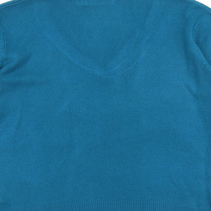 Womens UK Size M M&Co Blue Pullover Jumper