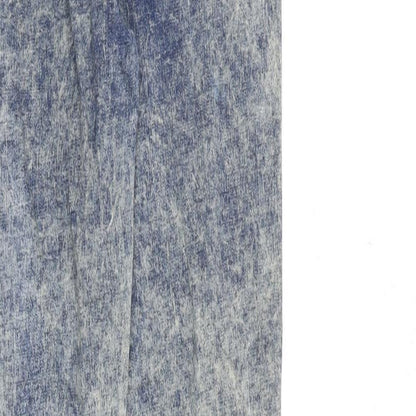 Topshop Womens Blue Cotton Skinny Jeans Size 28 in Regular Zip