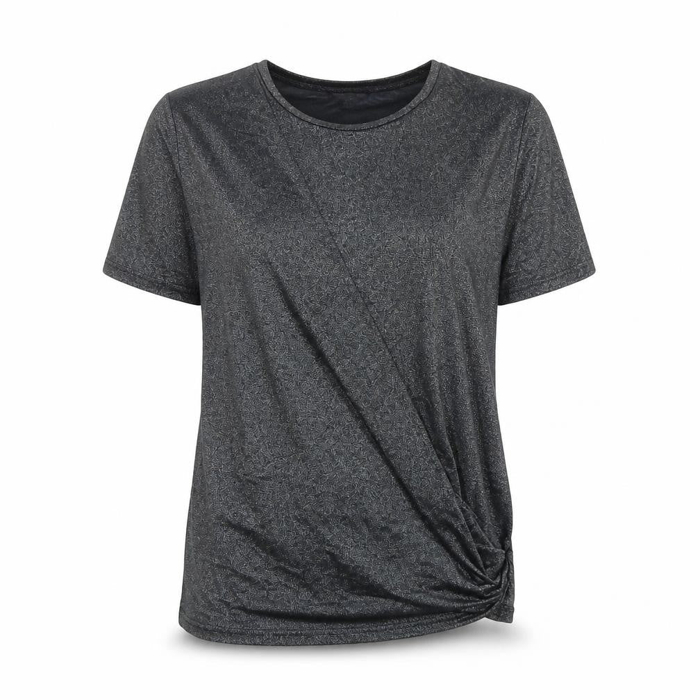 Womens UK Size 10 Warehouse Grey Basic T-Shirt