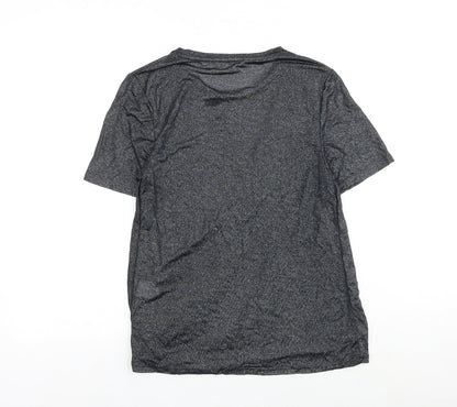 Womens UK Size 10 Warehouse Grey Basic T-Shirt
