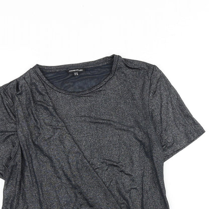 Womens UK Size 10 Warehouse Grey Basic T-Shirt