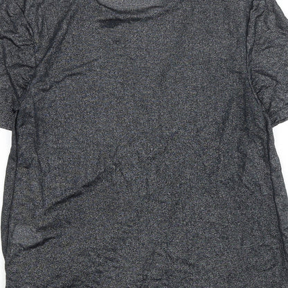 Womens UK Size 10 Warehouse Grey Basic T-Shirt