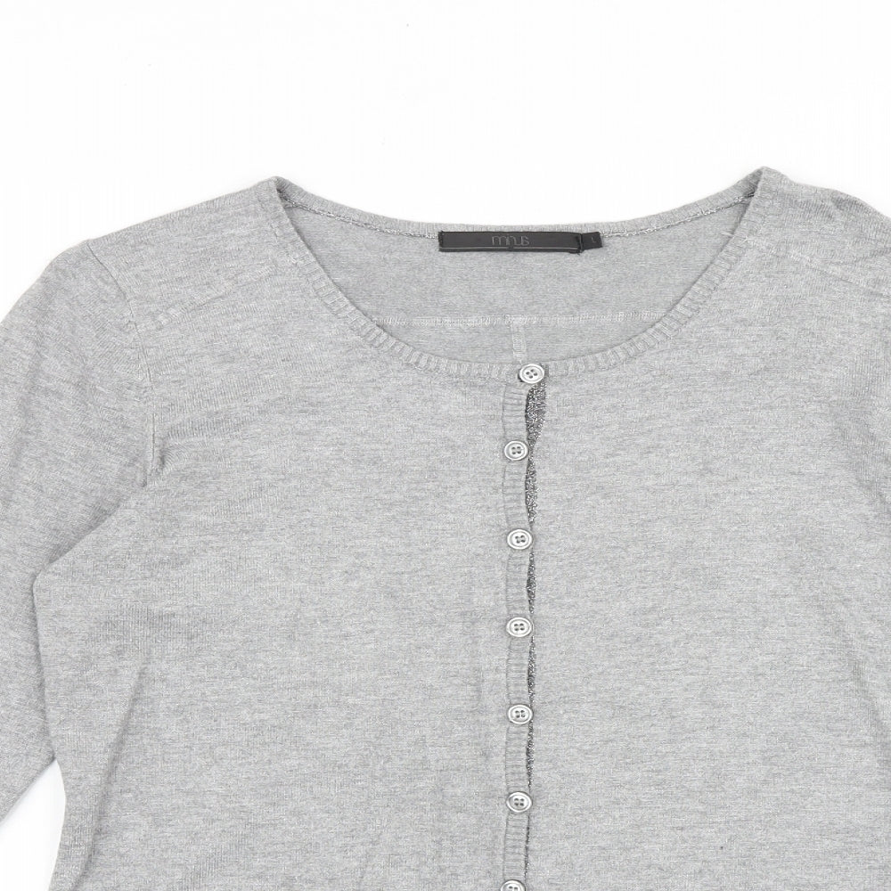 Womens UK Size L Minus Grey Cardigan Jumper