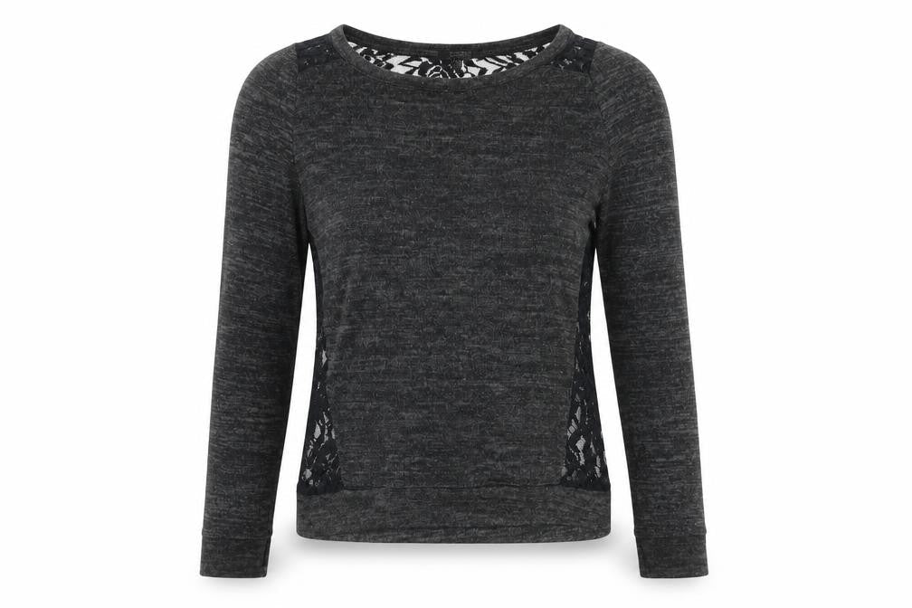 Womens UK Size XS Bershka Grey Basic Blouse