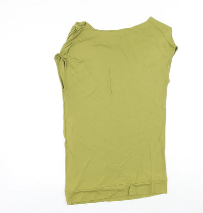 Classiques Enrier Womens Green Viscose Basic T-Shirt Size XS Cowl Neck