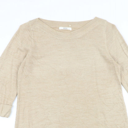 Womens UK Size 12 Marks and Spencer Beige Pullover Jumper