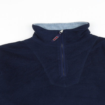 Authentic Womens Blue Polyester Pullover Sweatshirt Size 14 Zip
