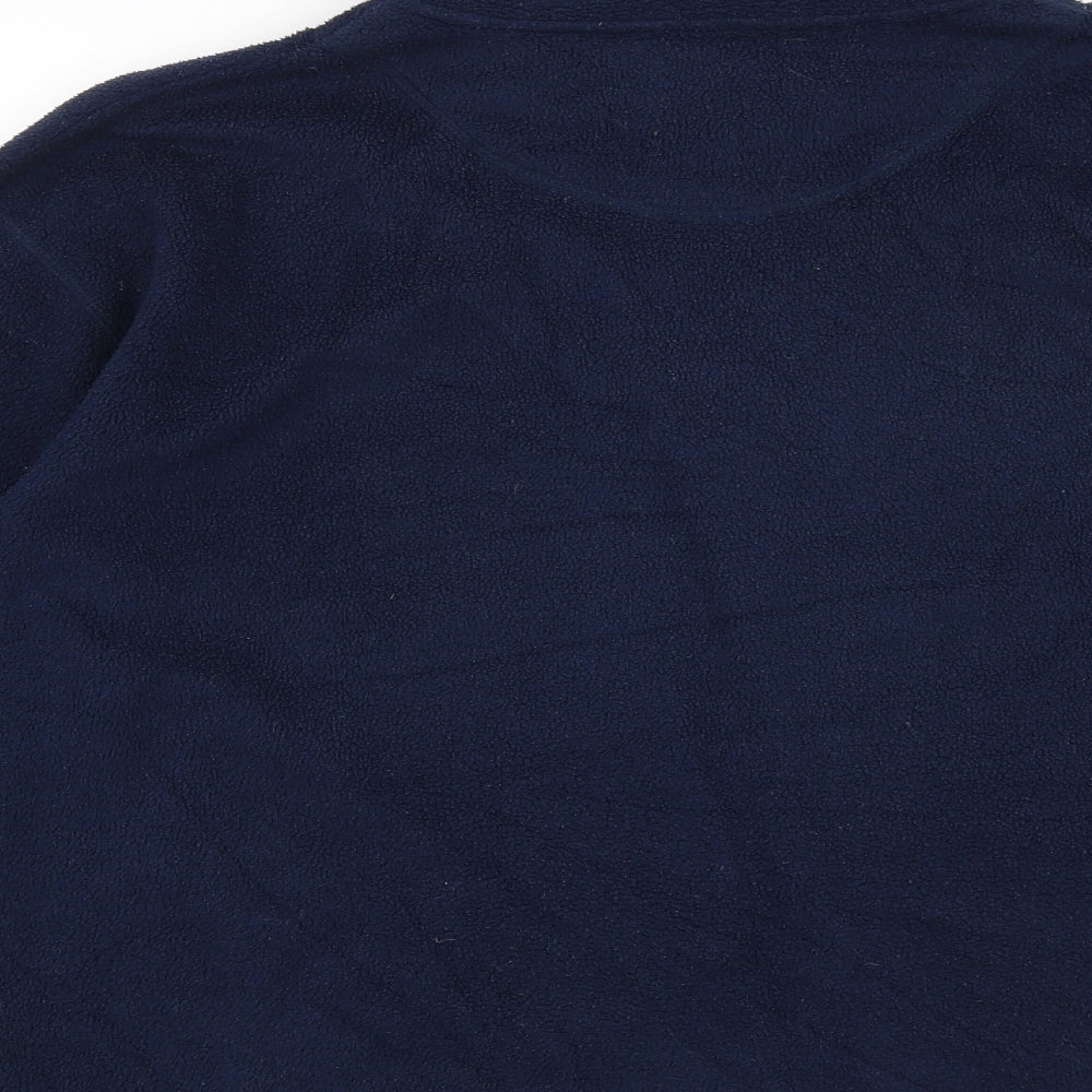 Authentic Womens Blue Polyester Pullover Sweatshirt Size 14 Zip