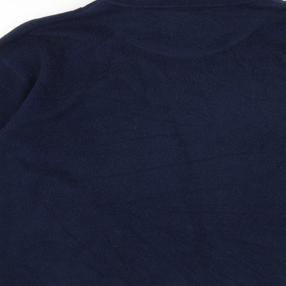 Authentic Womens Blue Polyester Pullover Sweatshirt Size 14 Zip