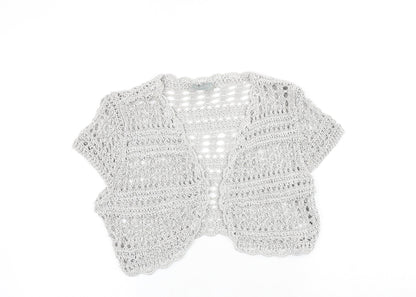 Womens UK Size 14 Marks and Spencer Silver Cardigan Jumper