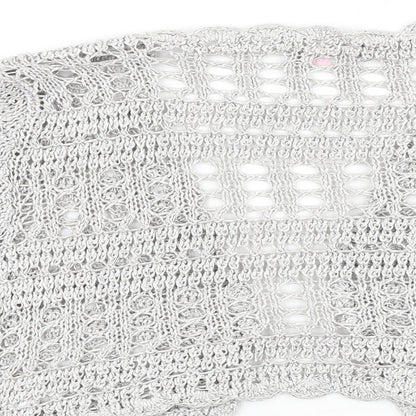 Womens UK Size 14 Marks and Spencer Silver Cardigan Jumper