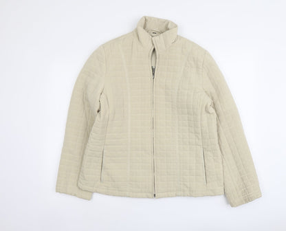 Womens UK Size M Astraka Beige Quilted Coat