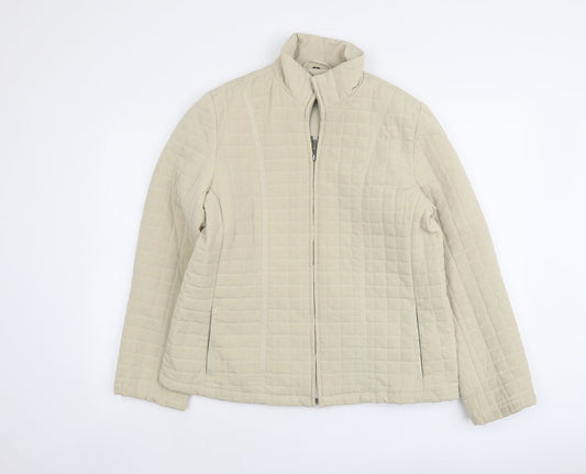 Womens UK Size M Astraka Beige Quilted Coat