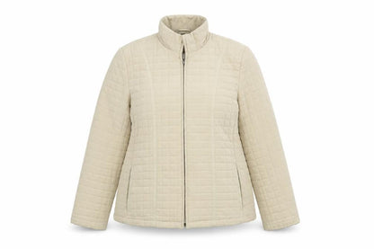 Womens UK Size M Astraka Beige Quilted Coat