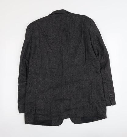 Bozzalla&Lesna Mens Grey Wool Jacket Suit Jacket Size L Regular