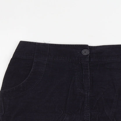 H&M Womens Purple Cotton A-Line Skirt Size M Button