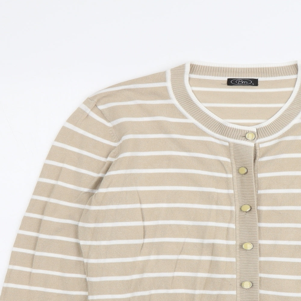 Womens UK Size S Bonmarché Beige Cardigan Jumper
