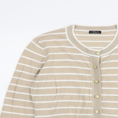 Womens UK Size S Bonmarché Beige Cardigan Jumper