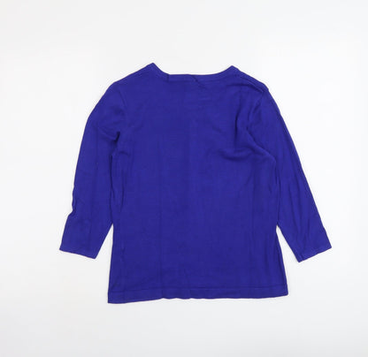Womens UK Size S Precis Blue Cardigan Jumper