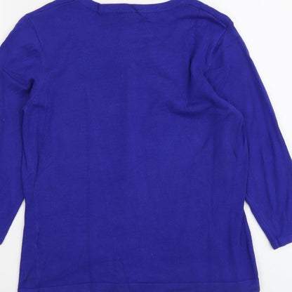 Womens UK Size S Precis Blue Cardigan Jumper