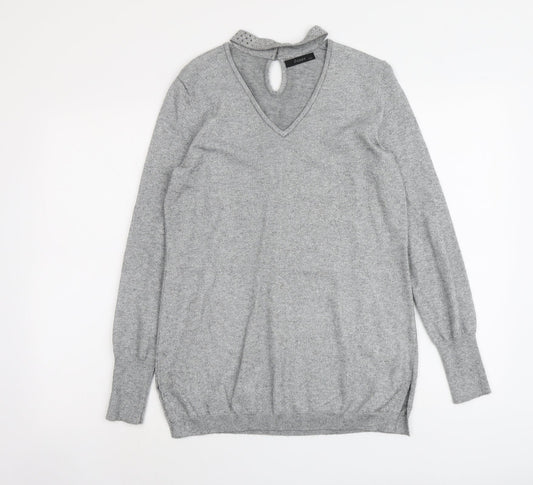Womens UK Size S Zuppe Grey Pullover Jumper