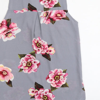 Womens UK Size 8 Cameo Rose Grey Basic Tank