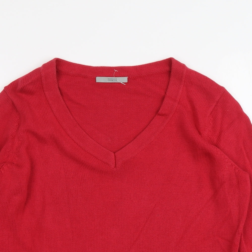 Womens UK Size 14 Marks and Spencer Pink Pullover Jumper
