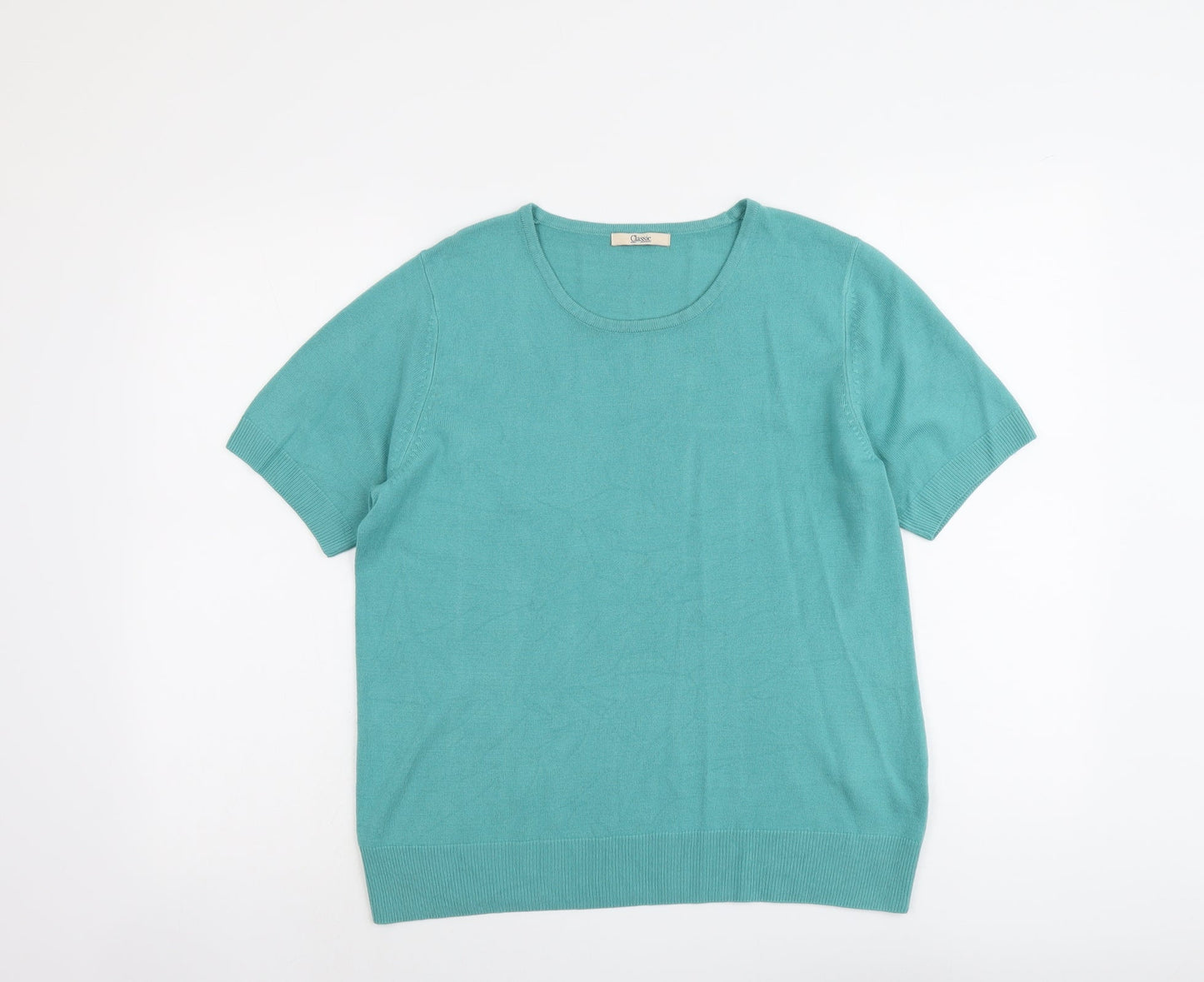 Womens UK Size 16 Marks and Spencer Green Pullover Jumper