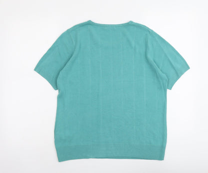 Womens UK Size 16 Marks and Spencer Green Pullover Jumper