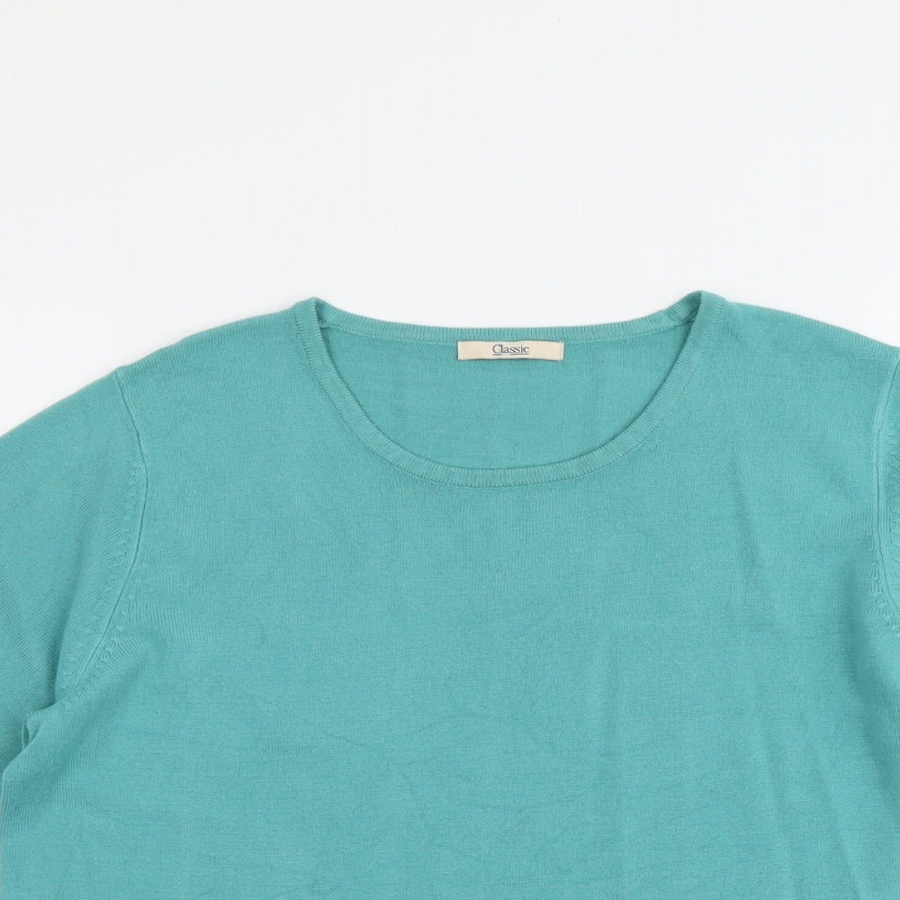 Womens UK Size 16 Marks and Spencer Green Pullover Jumper