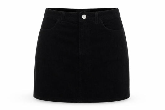 BDG Womens Black Cotton A-Line Skirt Size S Button