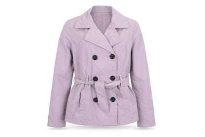 Marks & Spencer Womens Purple Pea Coat Jacket Size 12 Button