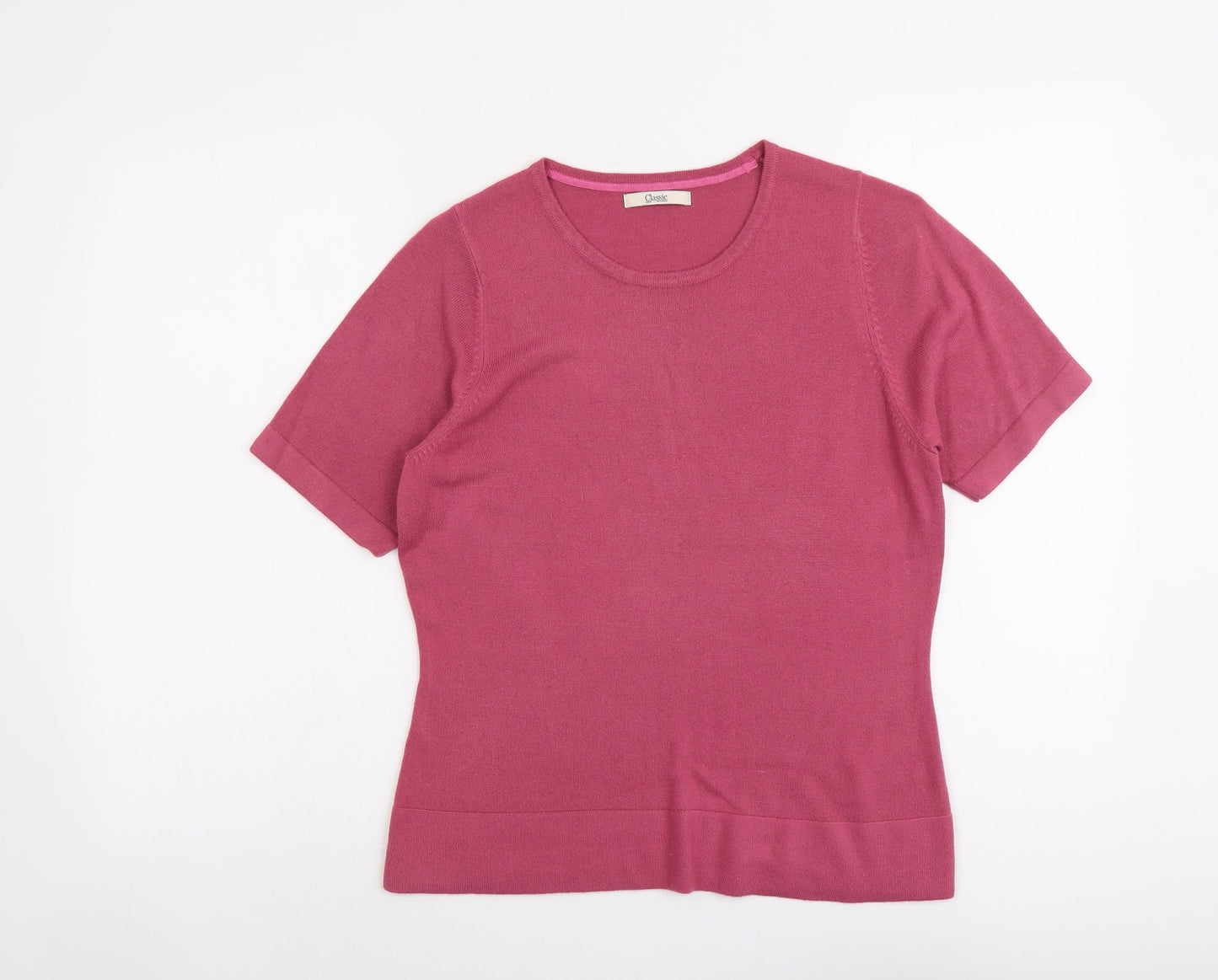 Womens UK Size 12 Marks and Spencer Pink Pullover Jumper