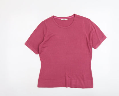 Womens UK Size 12 Marks and Spencer Pink Pullover Jumper