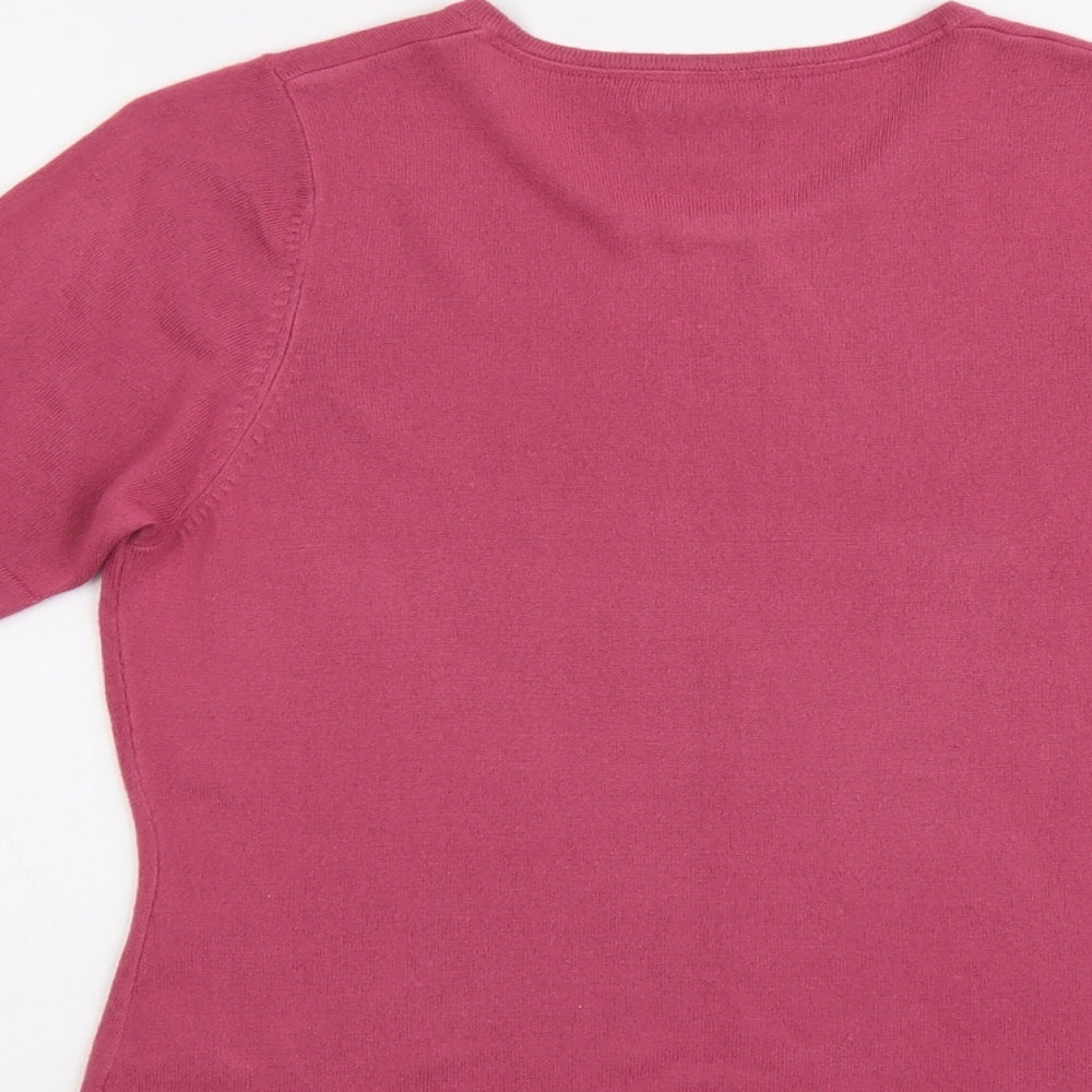 Womens UK Size 12 Marks and Spencer Pink Pullover Jumper