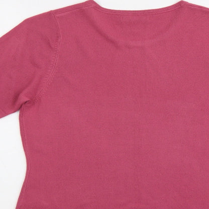 Womens UK Size 12 Marks and Spencer Pink Pullover Jumper