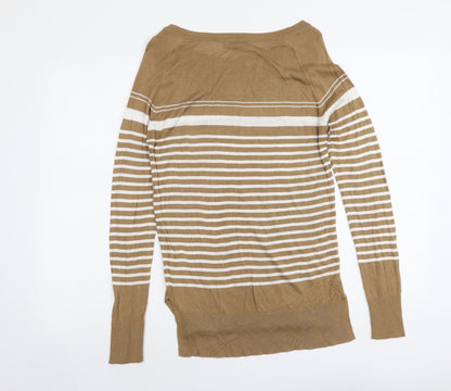 Womens UK Size 10 NEXT Beige Pullover Jumper