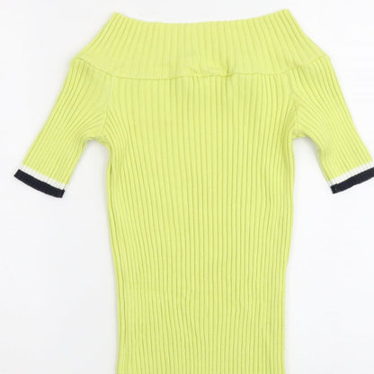 Womens UK Size 14 NEXT Green Pullover Jumper