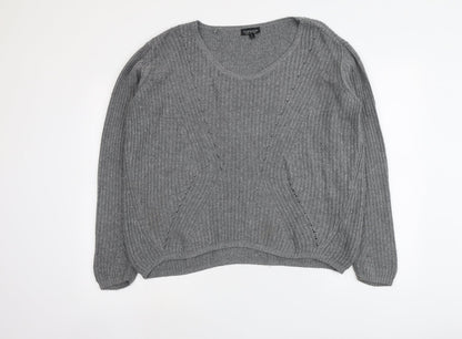 Womens UK Size 8 Topshop Grey Pullover Jumper